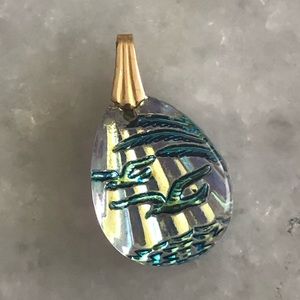 VTGE Opalescent Glass Small Bird Pendant
